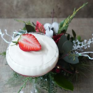 Desertas "Braškės šampane"/Dessert "Strawberries in champagne"
